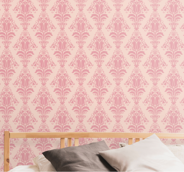 Graceful Botanical Motifs ornamental flower wallpaper - TenStickers