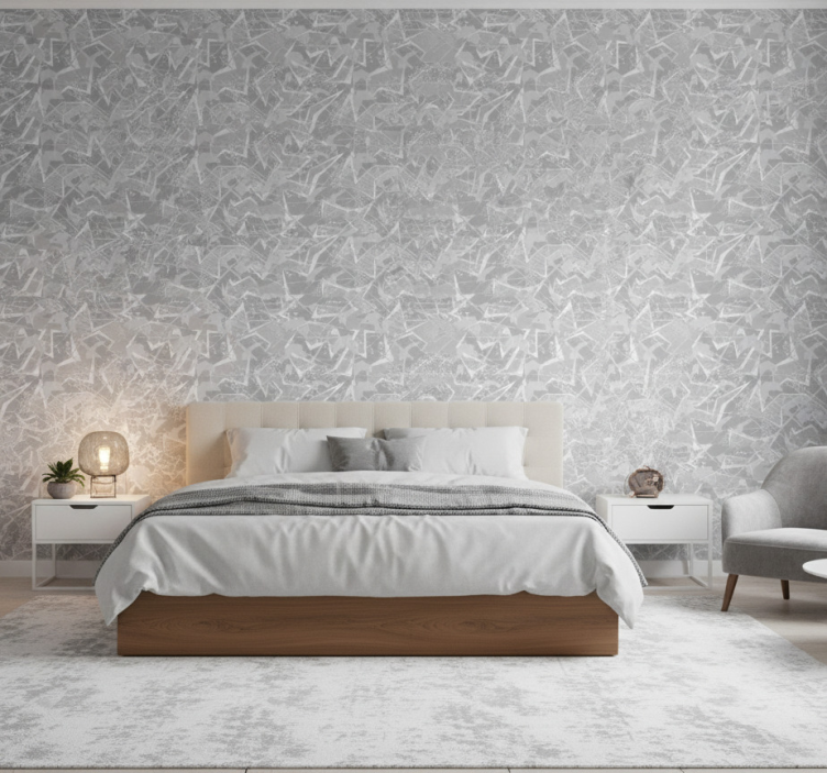 Gray 80's fine graphics bedroom wallpaper - TenStickers