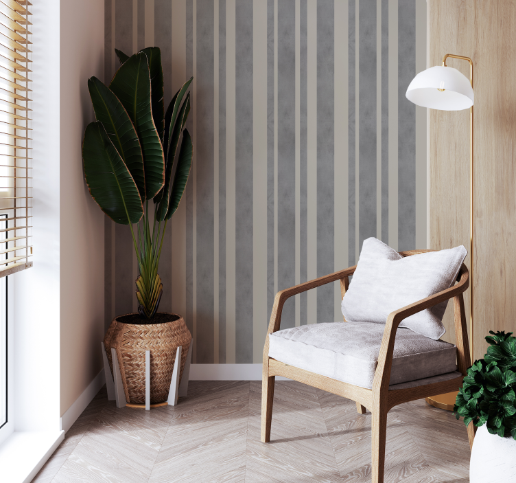Gray shades vertical stripe wallpaper - TenStickers
