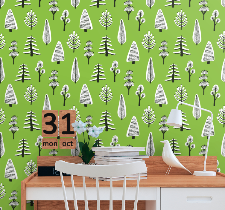 Green Tree Arrangement nature wallpaper - TenStickers