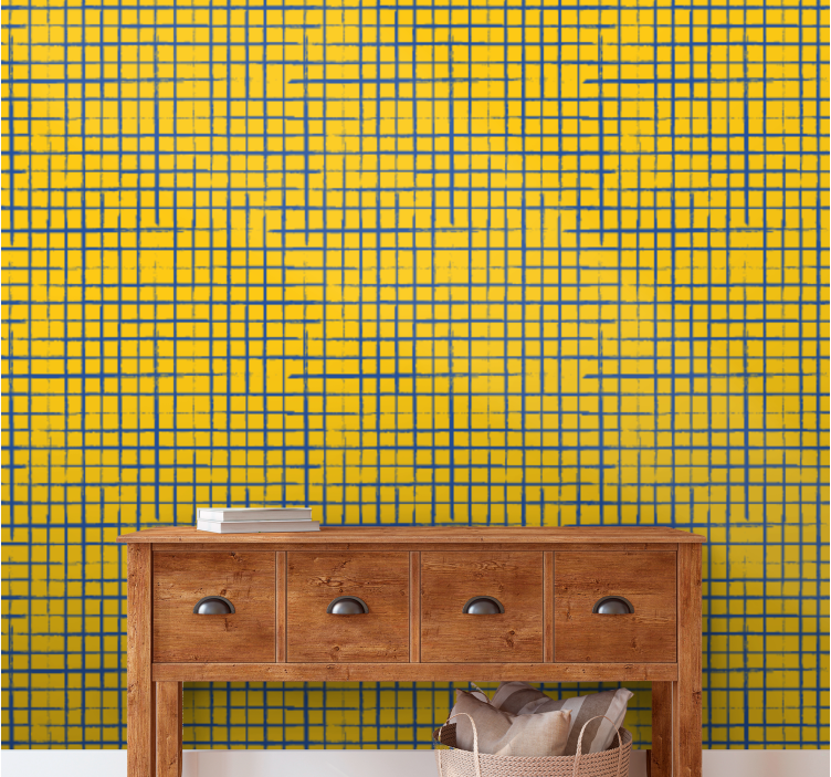 Grid Pattern Design geometric wallpaper - TenStickers