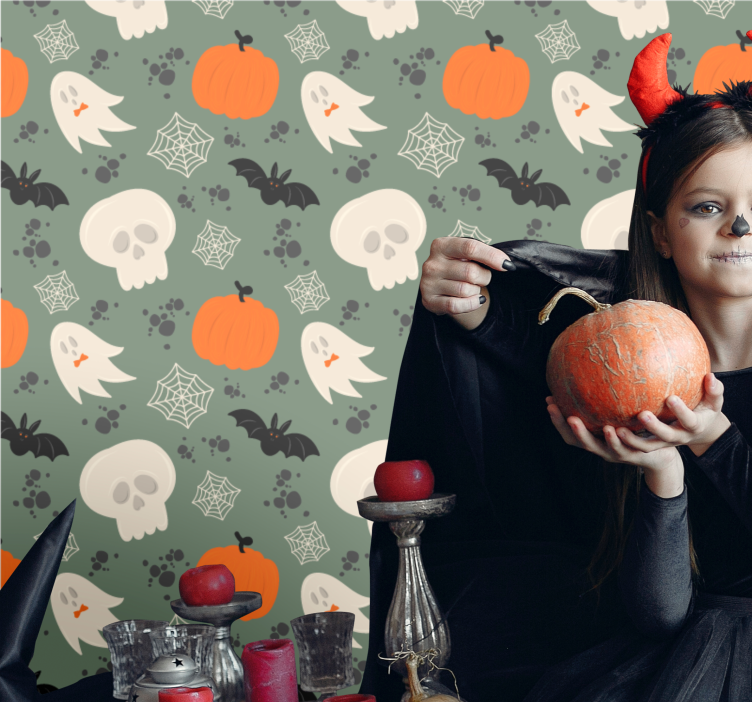 Halloween wallpaper spooky halloween design - TenStickers