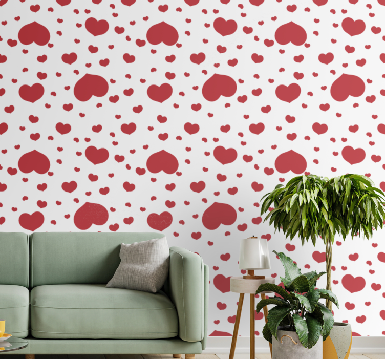 Heart Shapes personalized wallpaper - TenStickers