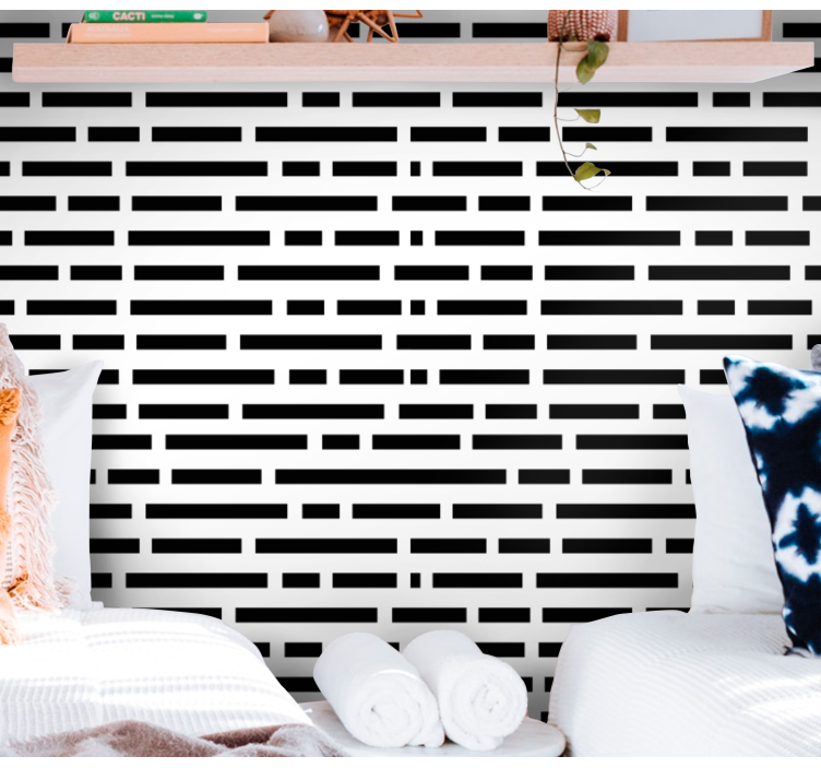 Horizontal striped wallpaper in horizontal grid - TenStickers