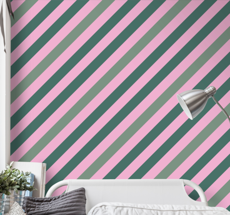 Horizontal striped wallpaper diagonal striped elegance - TenStickers