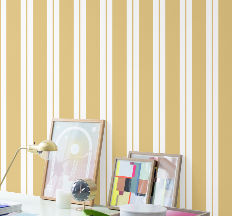 Horizontal striped wallpaper elegant striped decor - TenStickers