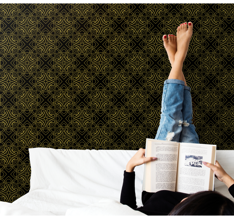 Intricate Geometric Patterns Ornamental wallpaper - TenStickers