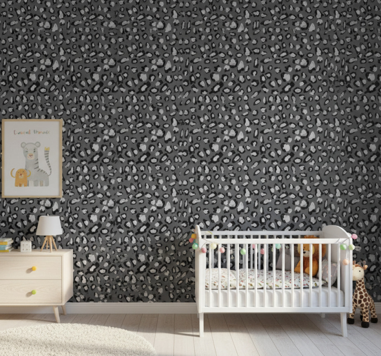 Kids wallpaper in leopard spot design - TenStickers
