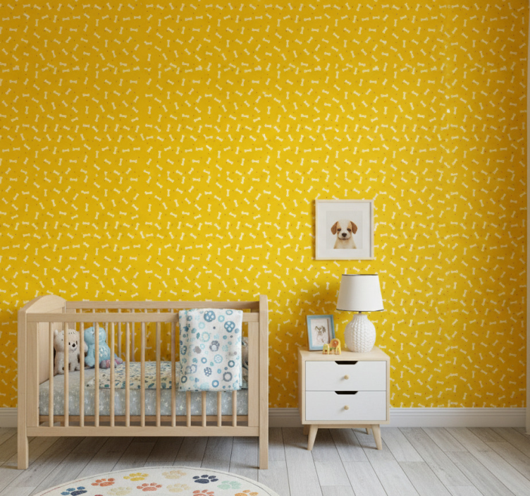 Kids wallpaper playful bone design - TenStickers