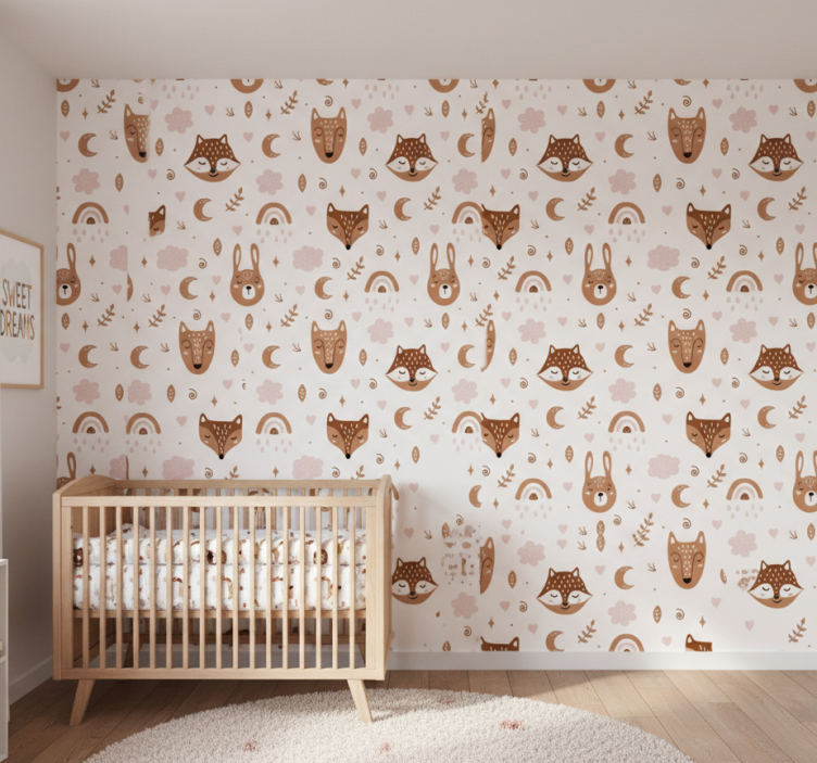Kids wallpaper woodland animals - TenStickers