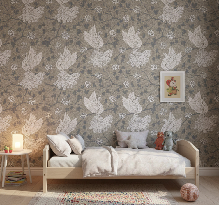 Kids wallpaper yute birds design - TenStickers