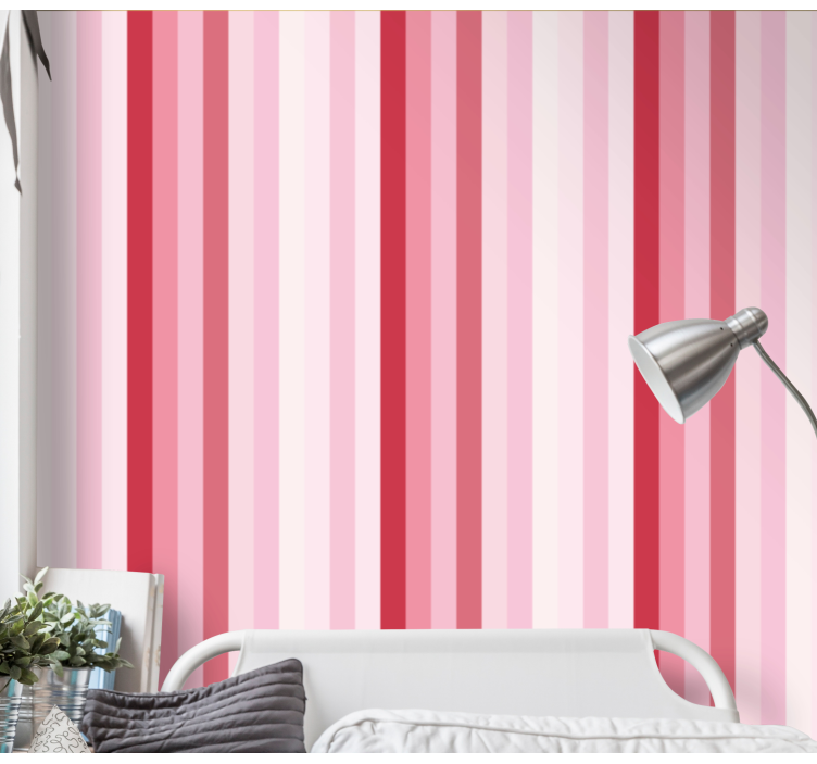 Striped Bedroom Atmosphere horizontal striped wallpaper - TenStickers