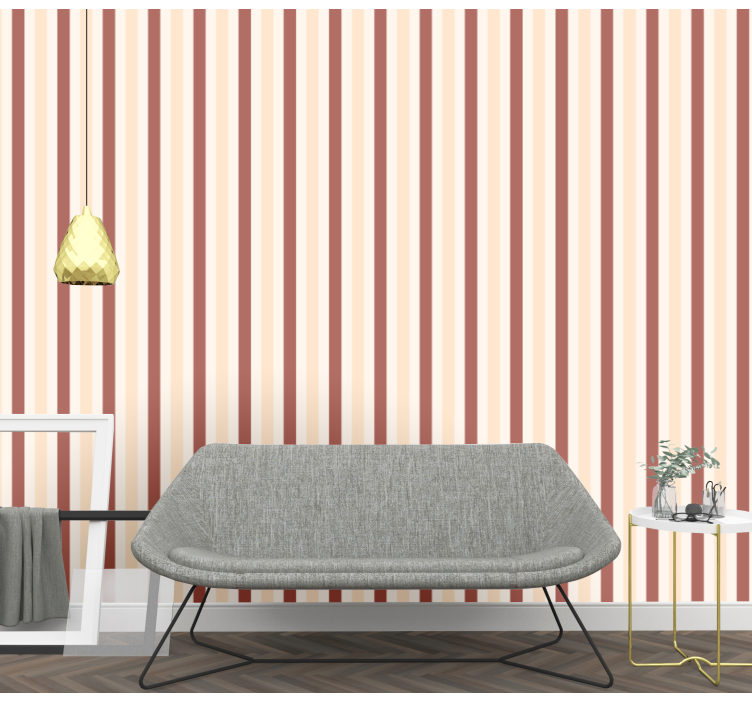 Lined Interior horizontal striped wallpaper - TenStickers