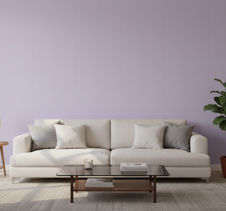 Living room wallpaper in digital lavender color - TenStickers