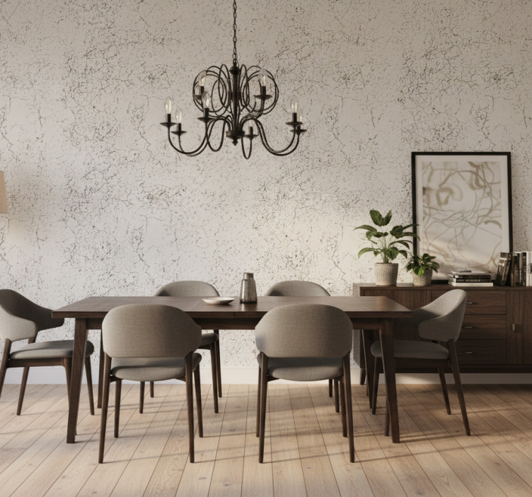 Marble wallpaper cracked white surface - TenStickers