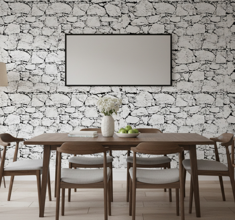 Marble wallpaper in cracked grey style - TenStickers