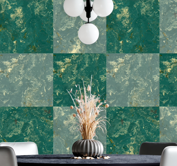 Marble wallpaper in marble squares design - TenStickers