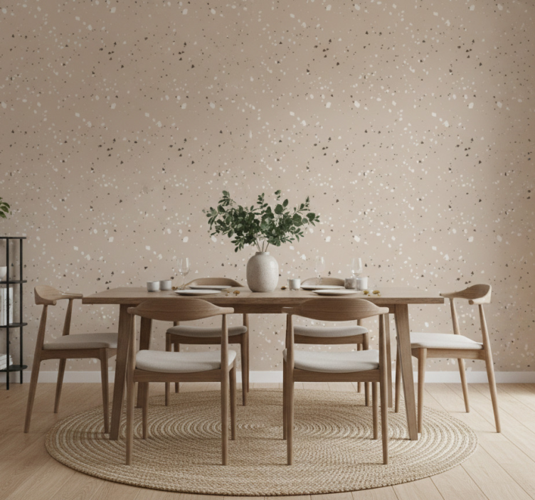 Marble wallpaper neutral terrazzo design - TenStickers