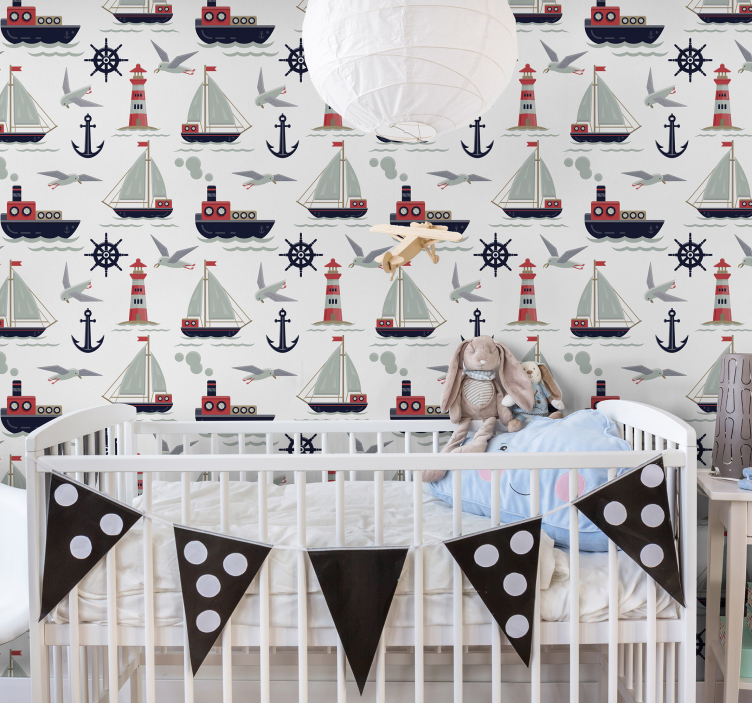Marine-Inspired Nursery nursery wallpaper - TenStickers