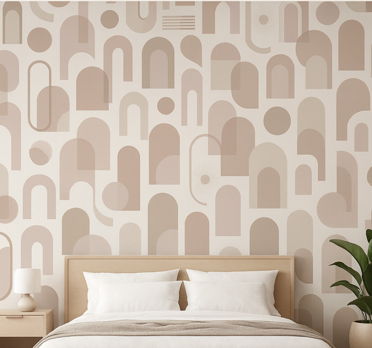 Master bedroom wallpaper contemporary design - TenStickers