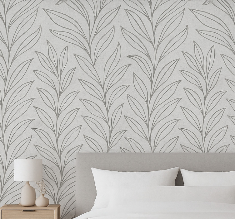 Master bedroom wallpaper grey cement design - TenStickers