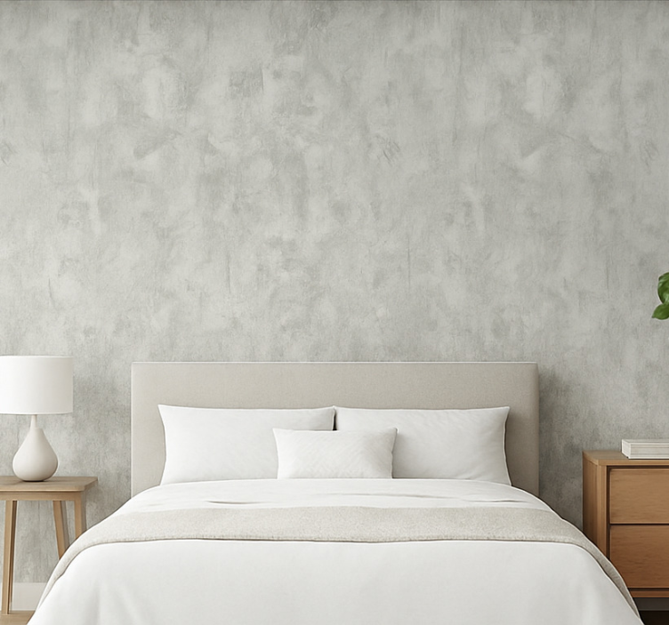 Master bedroom wallpaper in industrial grey - TenStickers
