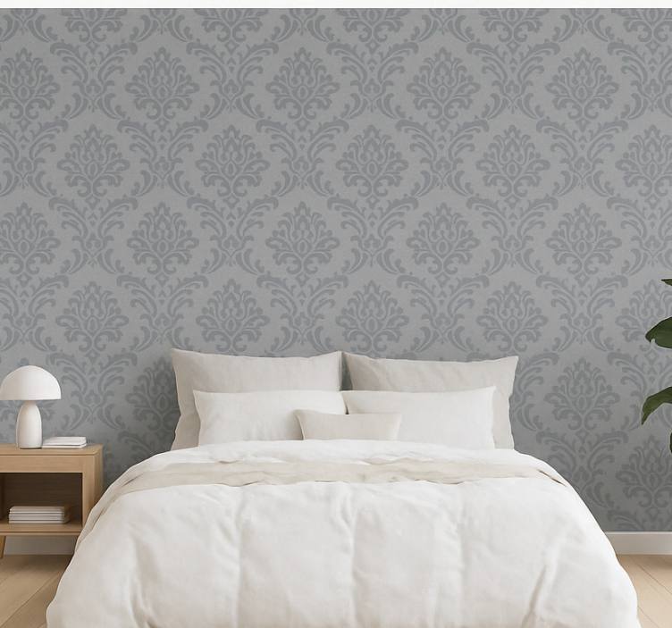 Master bedroom wallpaper smokey design - TenStickers