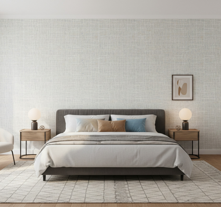 Master bedroom wallpaper solid color design - TenStickers