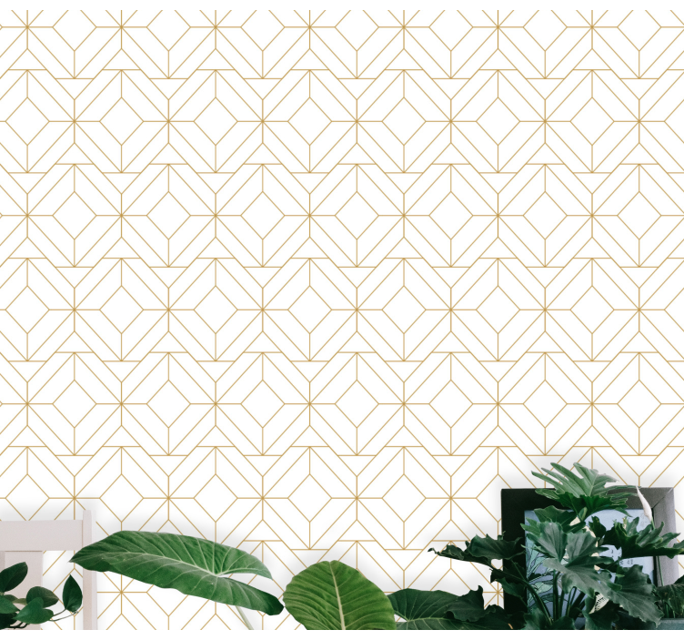 Modern geometric pattern Wallpaper - TenStickers