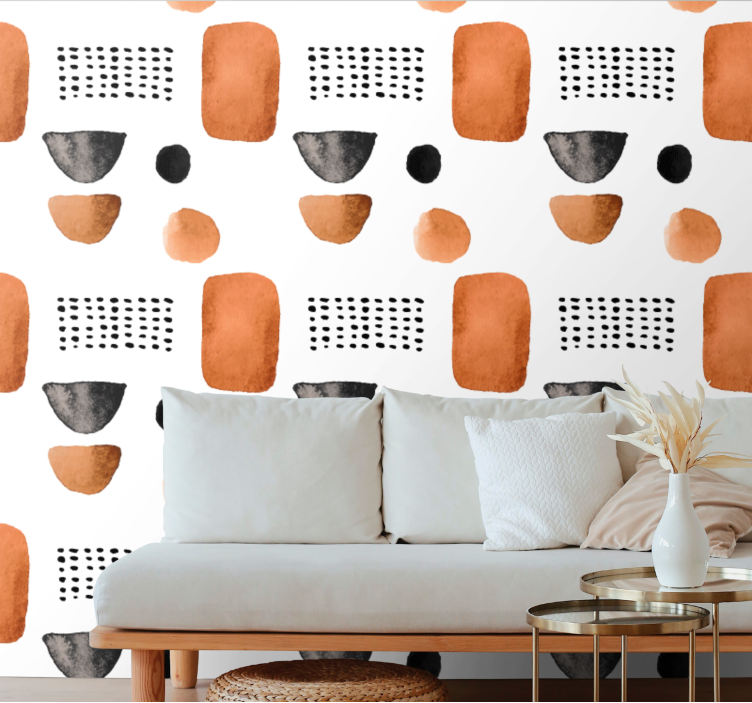 Modern Shape Patterns geometric wallpaper - TenStickers