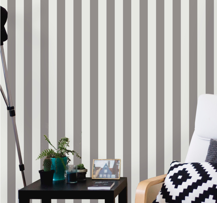 Modern gray shades pattern vertical stripe wallpaper - TenStickers