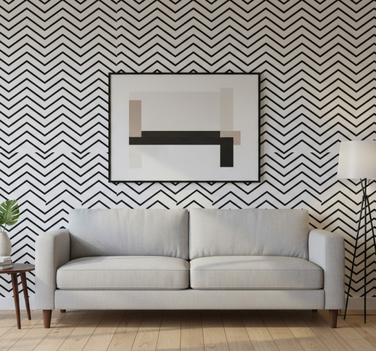 Modern wallpaper chevron pattern design - TenStickers