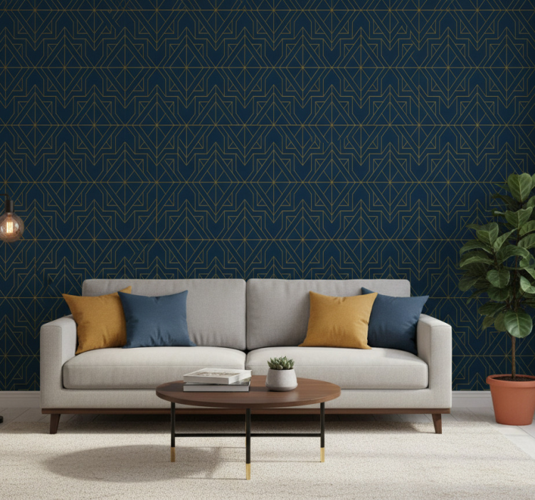 Modern wallpaper geometric design layout - TenStickers