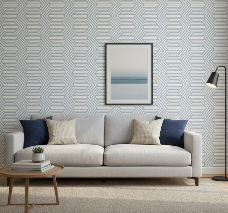 Modern wallpaper geometric line design - TenStickers