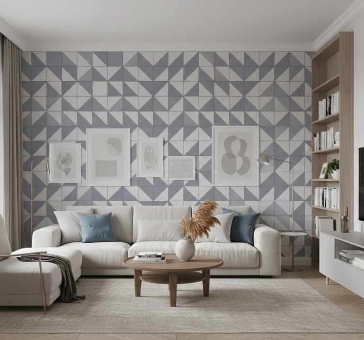 Modern wallpaper geometric patterned balance - TenStickers