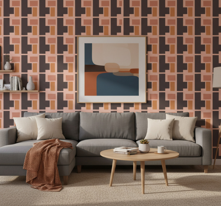 Modern wallpaper geometric shape design - TenStickers