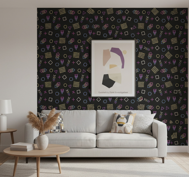 Modern wallpaper geometric shape exploration - TenStickers