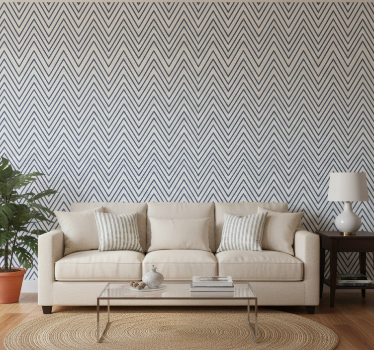 Modern wallpaper hampton style line design - TenStickers