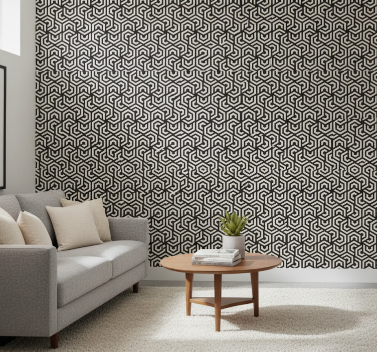 Modern wallpaper with mesmerizing pattern - TenStickers