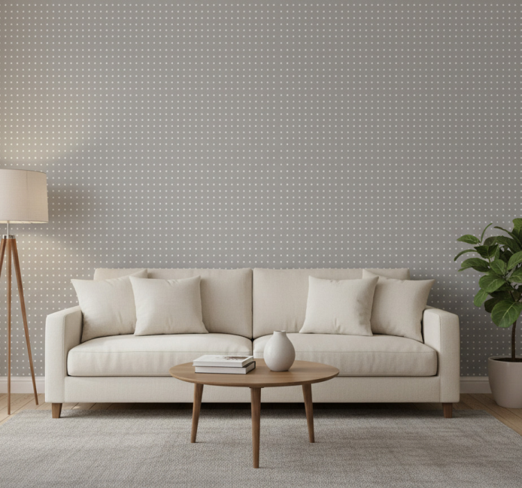 Modern wallpaper in grey dotted pattern - TenStickers