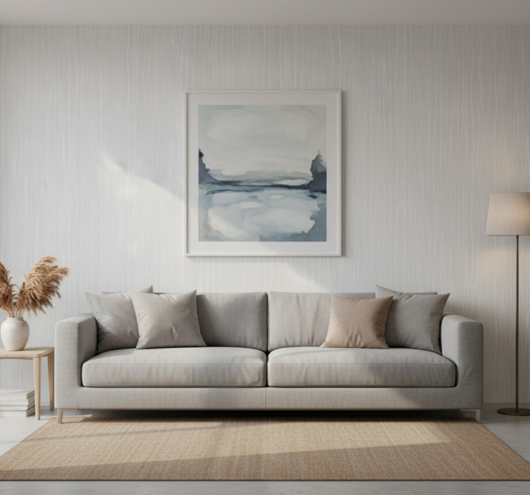 Modern wallpaper in light grey wood design - TenStickers