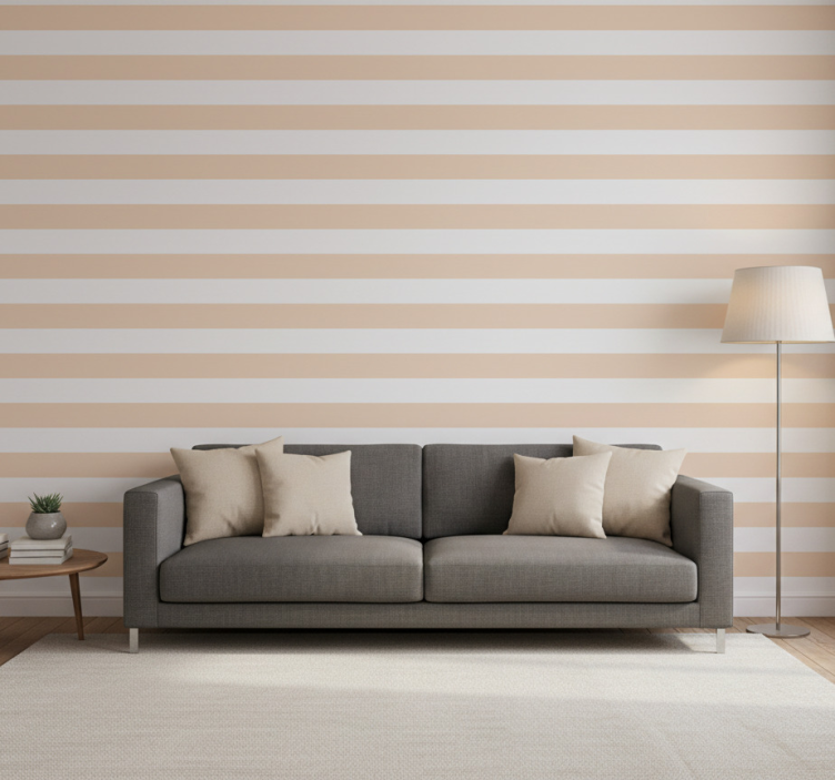 Modern wallpaper subtle beige stripes - TenStickers