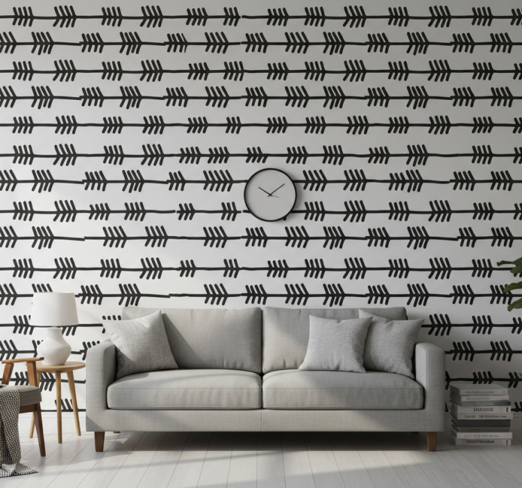 Modern wallpaper with arrows pattern design - TenStickers