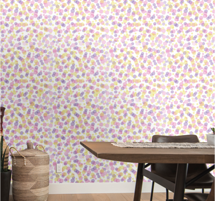 Multicolor Dots polka dot wallpaper - TenStickers
