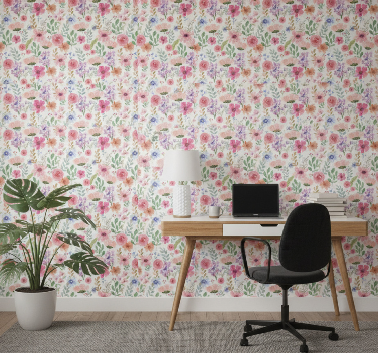 Multicolor office wallpaper - TenStickers