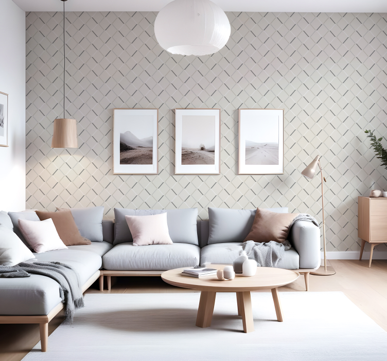 Nordic rhombuses modern wallpaper - TenStickers