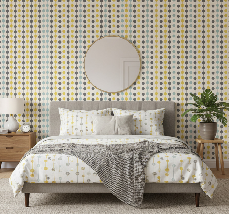 Nordic wallpaper hanging colorful circles - TenStickers