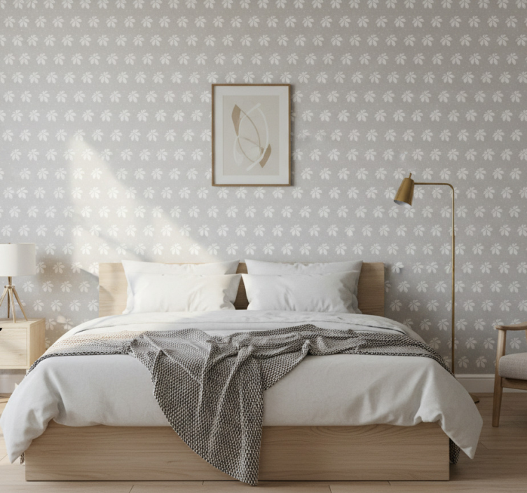 Nordic wallpaper minimalistic white design pattern - TenStickers