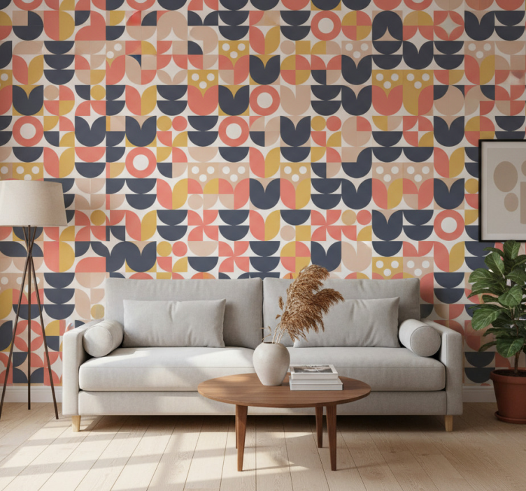 Nordic wallpaper nordic geometrics - TenStickers