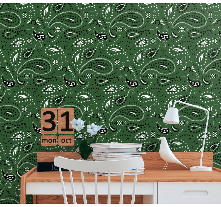 Nordic wallpaper nordic paisley design - TenStickers